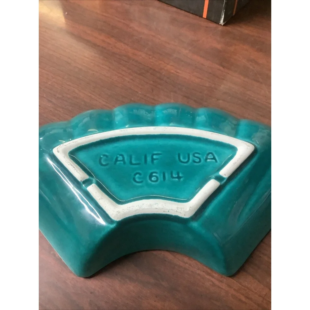Beautiful California Pottery Aqua Lazy Susan Piece